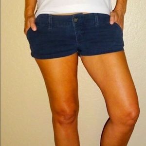 Abercrombie & Fitch navy blue surf cotton cargo shorts Y2K